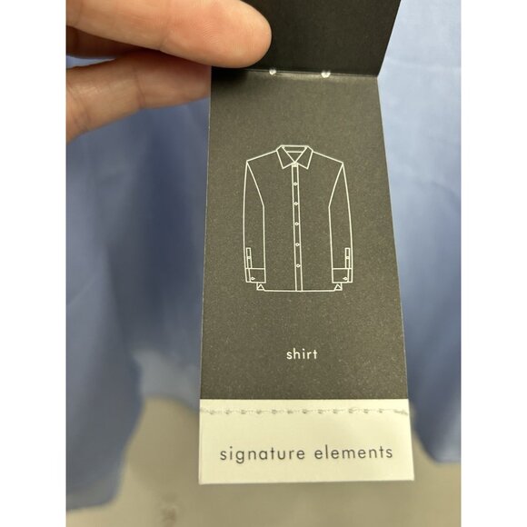 Calvin Klein Men’s Button Up Dress Shirt Size XL Blue Office Business Formal - Picture 5 of 7